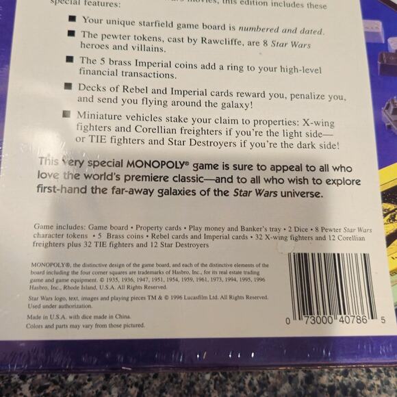 1996 MONOPOLY STAR WARS COLLECTORS EDITION - Picture 6 of 7